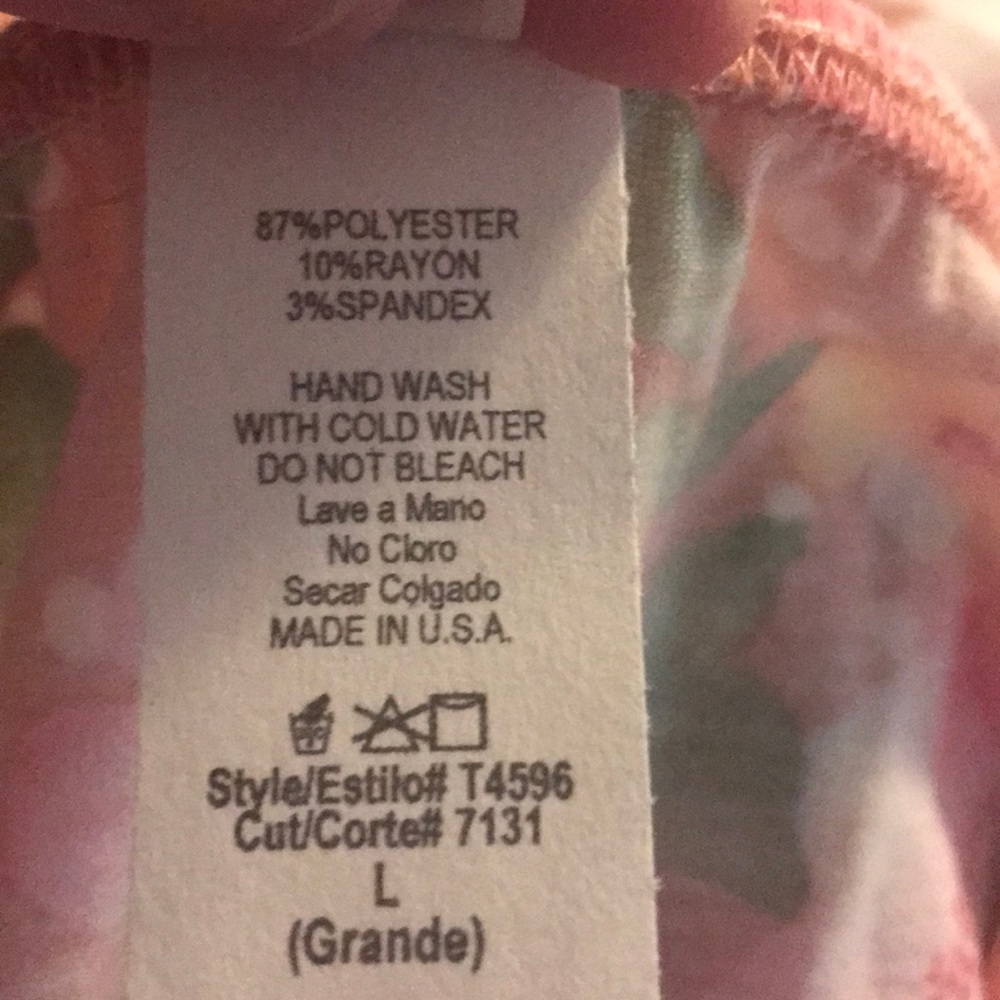 PEACH FLORAL TOP - Picture 5 of 5